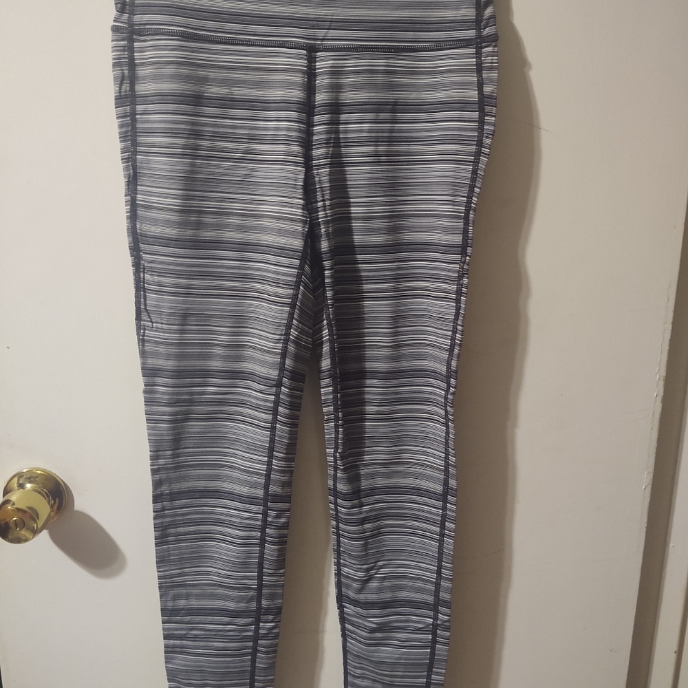 Athleta stripe leggings medium
